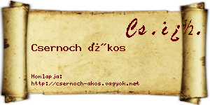 Csernoch Ákos névjegykártya