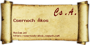 Csernoch Ákos névjegykártya